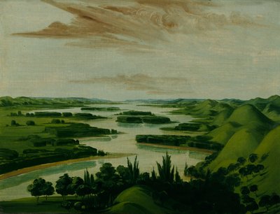 Utsikt från Floyds grav, 1300 miles över St. Louis av George Catlin