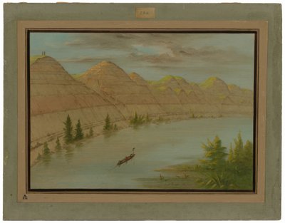 Utsikt i "Grand Detour", Upper Missouri av George Catlin