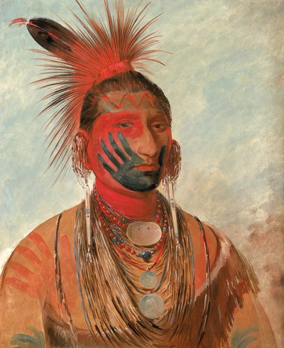 Wash-ka-mon-ya, snabb dansare, en krigare, 1844-1845. av George Catlin