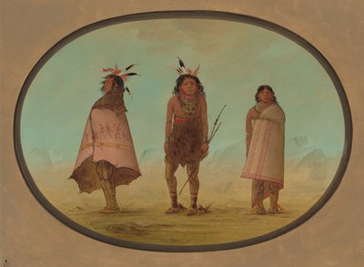 Yntah Medicine Man, en krigare och en kvinna, 18551869. av George Catlin