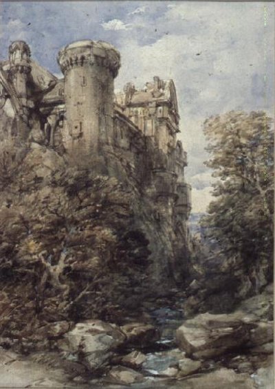 Craigmillar Castle (wc på papper) av George Cattermole
