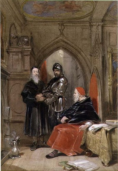 Inspektera vakten (akvarell, gouache på papper) av George Cattermole
