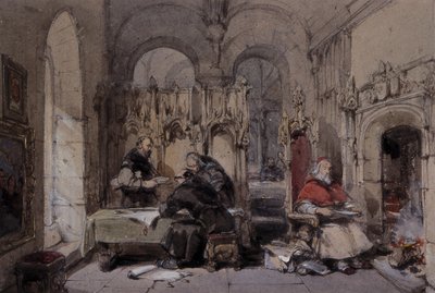Munkarnas bibliotek av George Cattermole