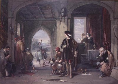 The Rivals Departure (wc på papper) av George Cattermole