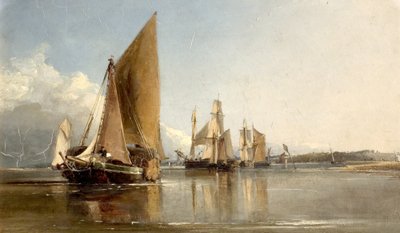 Båtar på väg in i Medway av George Chambers