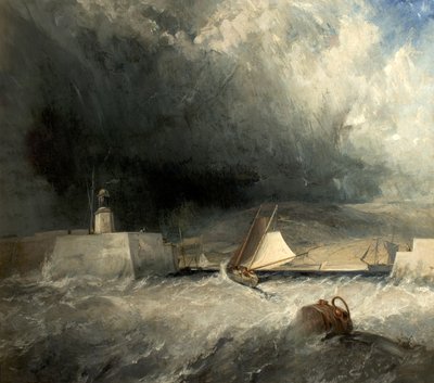 Whitby Harbour, North Yorkshire, 1836 av George Chambers
