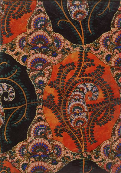 Tygdesign för Paisleysjalar, c.1871 av George Charles Haite