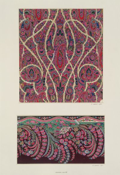 Tygdesigner för Paisleysjalar, c.1871 av George Charles Haite