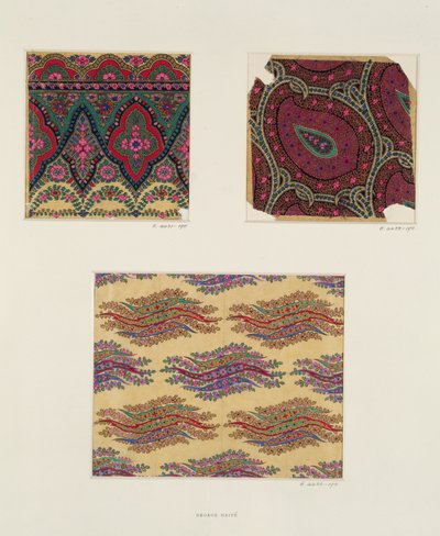 Tygdesigner för Paisleysjalar, c.1871 av George Charles Haite