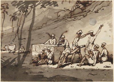Fältugn och figurer av George Chinnery