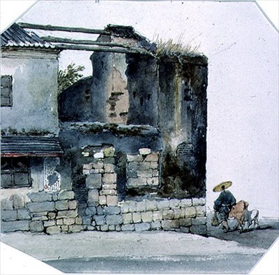 Scen i Macao av George Chinnery