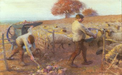 Ett fårhus på kvällen av George Clausen