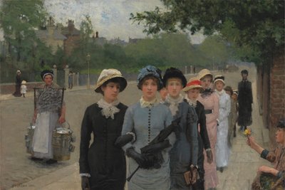 Skolflickor av George Clausen
