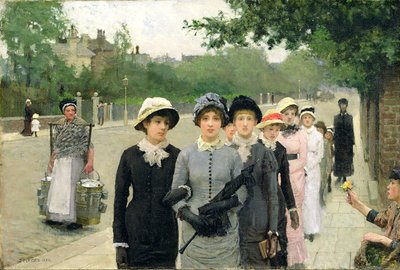 Skolflickor, 1880 av George Clausen