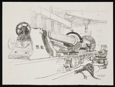 Vridning av en stor pistol av George Clausen