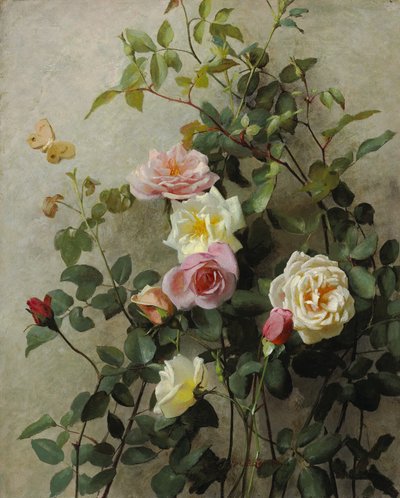 Rosor på en vägg, 1877 av George Cochran Lambdin