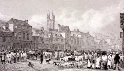 Smithfield Market, London, c1830 av George Cooke