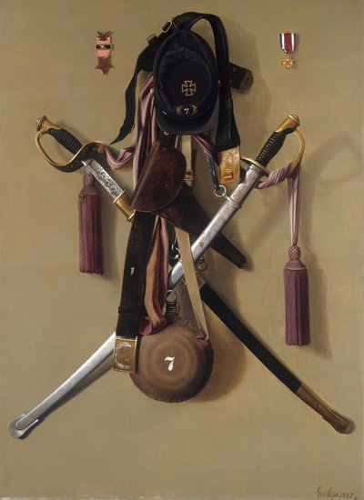 Major Levi Gheen McCauleys inbördeskrigsregalier, 1887 av George Cope