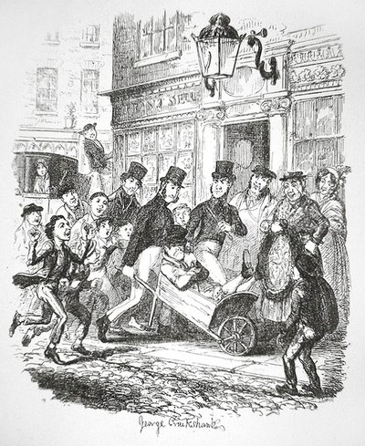 En ficktjuv i förvar, ca 1835 (gravyr) av George Cruikshank