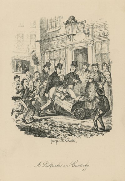 En ficktjuv i förvar av George Cruikshank