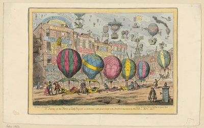 En scen ur farsen ”Lofty Projects”, framförd med stor framgång till förmån och nöje för John Bull av George Cruikshank