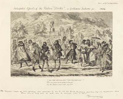 Förväntade effekter av skräddarnas "Strike" av George Cruikshank