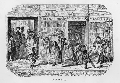 april (gravyr) av George Cruikshank