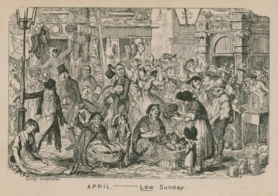 April - låg söndag av George Cruikshank