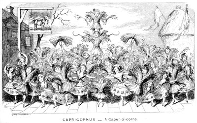 Capricornus - en Caper-o-corns, 1800-talet. av George Cruikshank