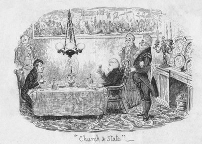 Kyrka och stat, 1829 av George Cruikshank