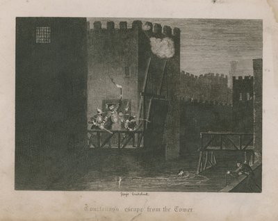 Courtenays flykt från tornet av George Cruikshank