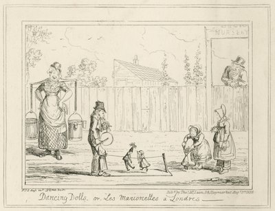 Dansdockor eller Les Marionettes a Londres av George Cruikshank