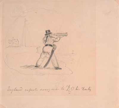 England förväntar sig att alla ska -GÖRA- sin plikt av George Cruikshank