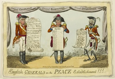 Engelska generaler på fredsinstitutionen!!! av George Cruikshank