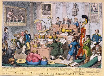 Utställning på Royal Horticultural Society, London, 1826 av George Cruikshank