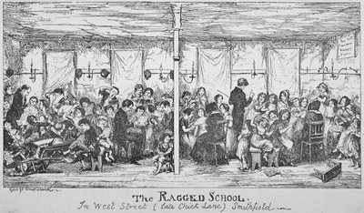 Field Lane Ragged School, Smithfield, City of London, 1850 av George Cruikshank