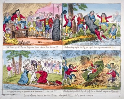 "Fyra vyer tagna i parkerna", 1814 av George Cruikshank