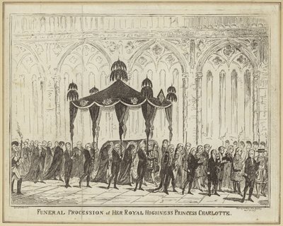 Hennes kungliga höghet prinsessan Charlottes begravningståg av George Cruikshank