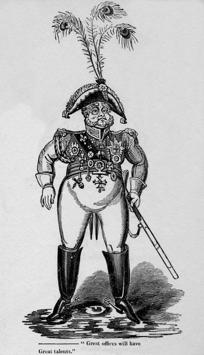"Stora kontor kommer att ha stora talanger", 1819. av George Cruikshank