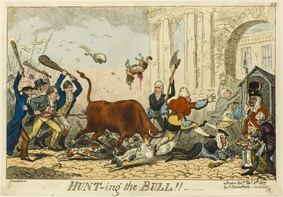 Jagar tjuren!! av George Cruikshank