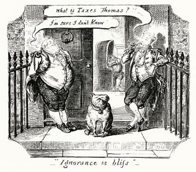 Ignorance is Bliss (gravyr) av George Cruikshank