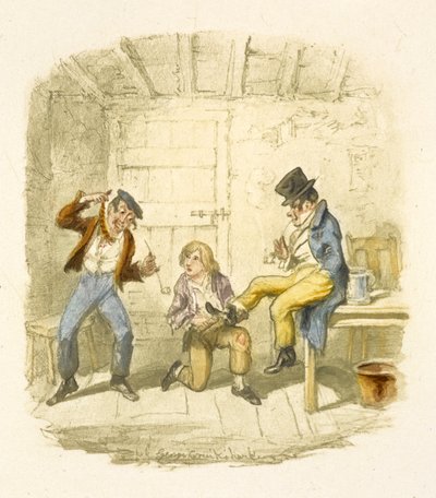 Illustration till "Oliver Twist" av George Cruikshank