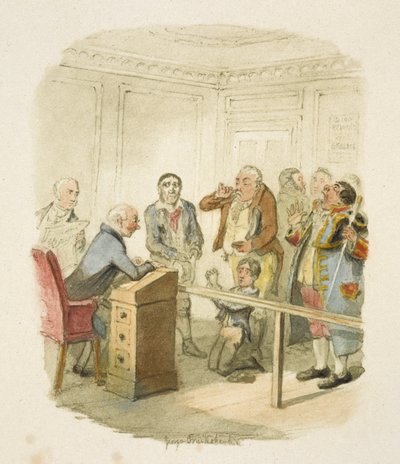 Illustration till "Oliver Twist" av George Cruikshank
