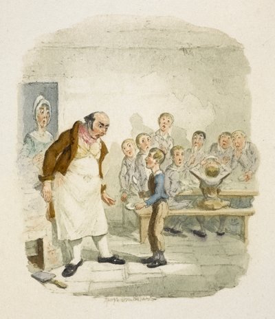 Illustration till "Oliver Twist" av George Cruikshank