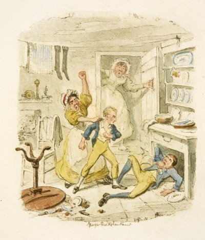 Illustration till "Oliver Twist" av George Cruikshank
