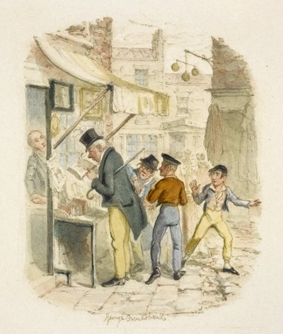 Illustration till "Oliver Twist" av George Cruikshank