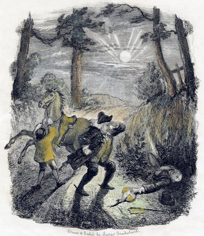 Jerry Jarvis peruk: en legend om Weald i Kent, från "The Ingoldsby Legends" av Thomas Ingoldsby av George Cruikshank