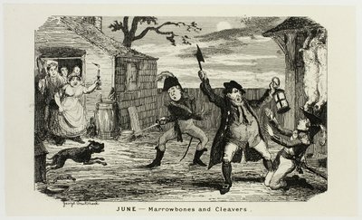Juni - Märgben och klyvare från George Cruikshanks ståletsningar till The Comic Almanacks: 1835-1853 av George Cruikshank