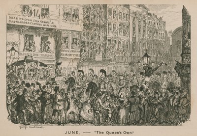 Juni - Drottningens egen av George Cruikshank