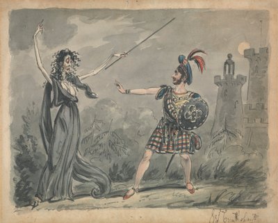 Macbeth och häxan av George Cruikshank